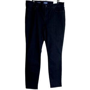 NYDJ Women Size 16 Skinny Jeans Lift x Tuck Technology Black Sliming Fit